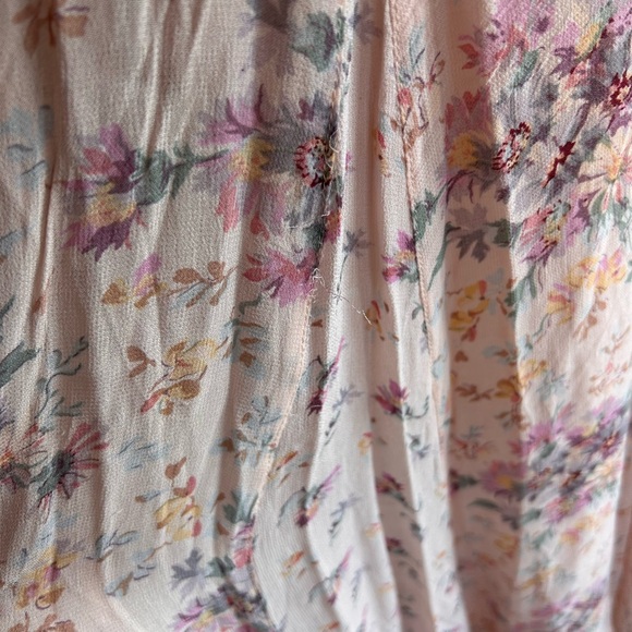 Vintage Floral Sheer Cottagecore Dress | Fairycore Romantic | Size L - Picture 9 of 14